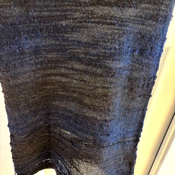 Alice + Olivia Sheer Wool-Blend Midi Dress with Silk Lining.  S - Picture 8 of 11